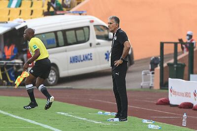 Egypt's Portuguese coach Carlos Queiroz watches the defeat against Nigeria. AFP