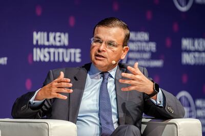 Sunil Kaushal, chief executive of Standard Chartered’s Africa and Middle East region. Image is from a Future of Banking talk at the Milken Institute’s Middle East and Africa Summit last week. Need to credit Milken Institute.