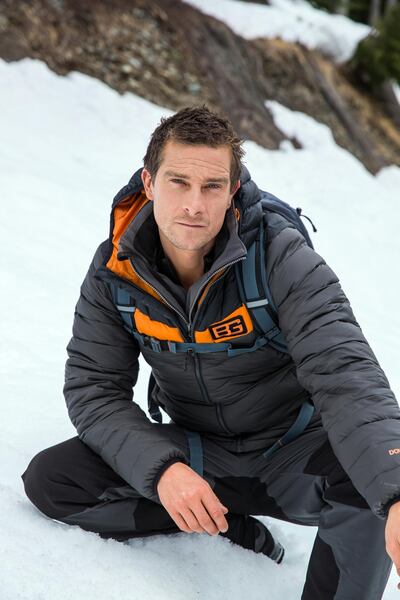 Bear Grylls, Fitzimmons Creek and surrounding forest, Whistler, BC, Canada. Dan Barham / Discovery