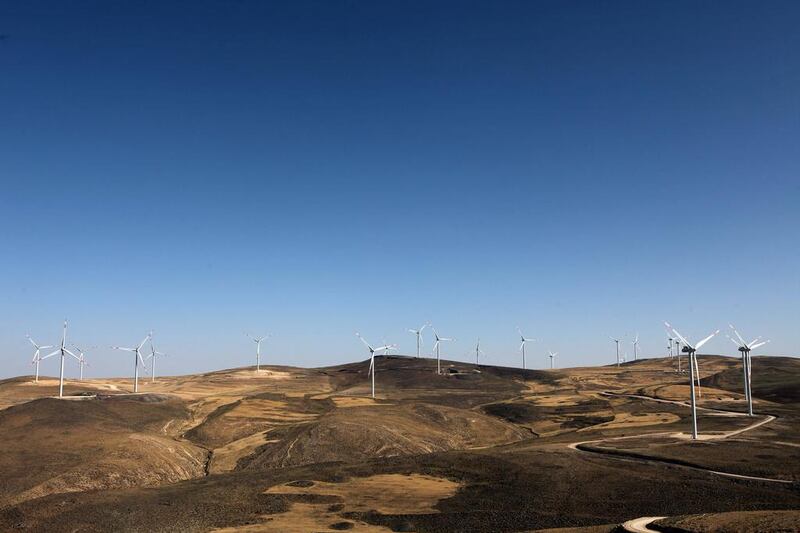 <a href="http://www.thenational.ae/business/energy/masdars-tafila-wind-farm-lights-up-more-than-80000-jordan-homes--in-pictures">Masdar’s Tafila wind farm,</a> which puts out 117 megawatts, is powering more than 80,000 homes and is the first utility-scale renewable energy project in Jordan.