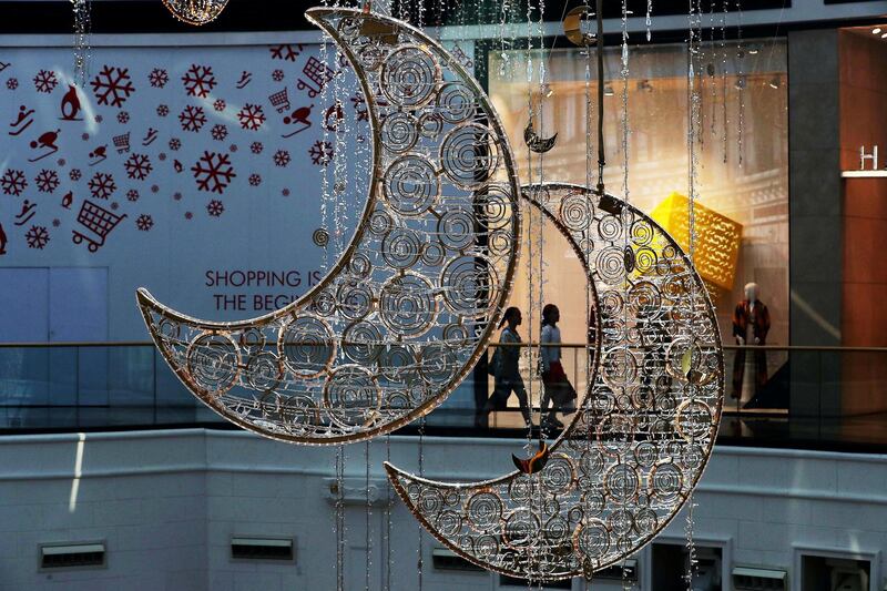 DUBAI , UNITED ARAB EMIRATES , JUNE 11 ��� 2018 :- Beautiful decoration for Ramadan and Eid Al Fitr at Mall of the Emirates in Dubai.  ( Pawan Singh / The National )  For News.