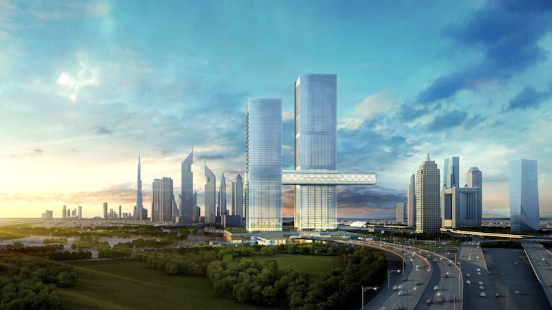 The towers at One Za'abeel in Dubai. Photo: Kerzner