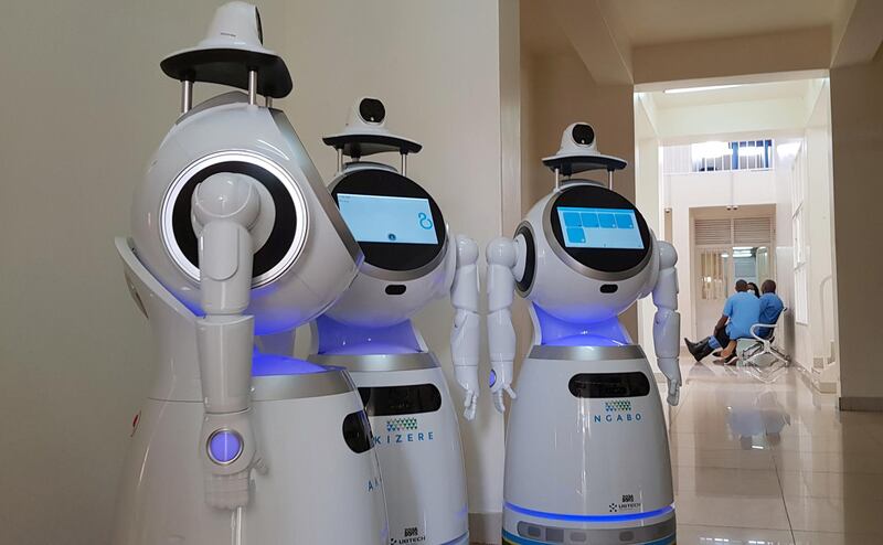 The robots were donated to Rwanda by the United Nations Development Programme (UNDP). Reuters