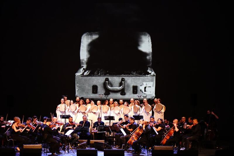 The Orchestra Of Syrian Musicians in Amsterdam. Photo by Ayman Oghanna