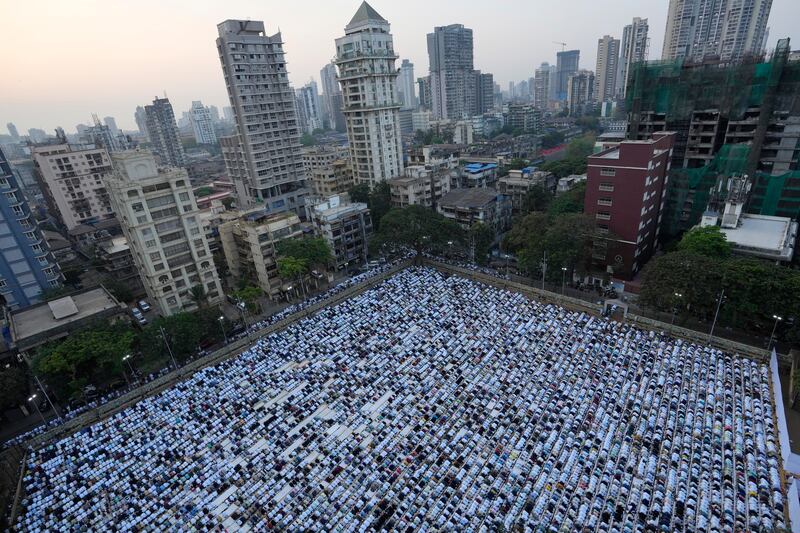 Muslims in Mumbai, India. AP