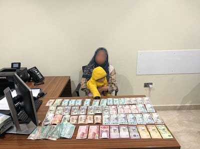 Dubai Police arrested a woman for using her baby to illegally collect Dh30,000 from members of the public. Photo: Dubai Police