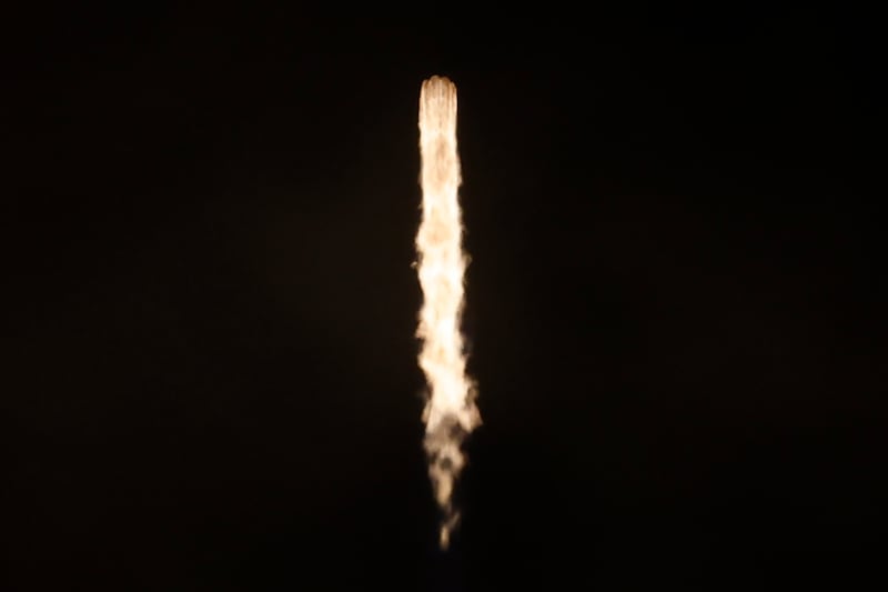 Flames from the rocket lit up the night sky over Florida during take off. Reuters