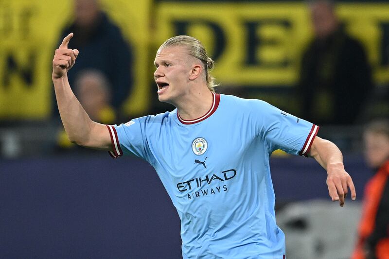 SATURDAY: Leicester City v Manchester City (3.30pm, UAE) - Erling Haaland has gone a whole week without scoring a goal. The Manchester City striker was unusually quiet before being subbed in the midweek Champions League game against former club Borussia Dortmund with a 'fever'. So nothing to worry about, Leicester! Prediction: Leicester 1 Man City 4. Getty
