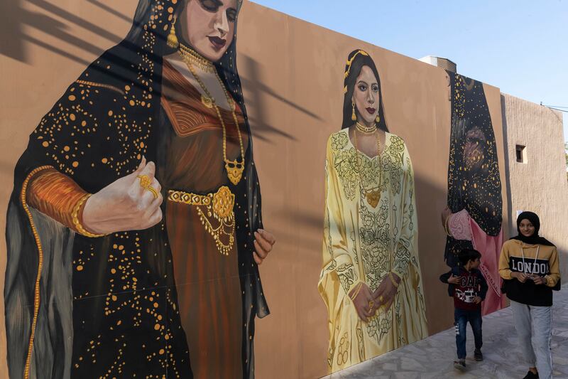 A mural by Fatma Al Ali on show 