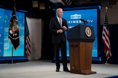 US President Joe Biden made his first public comments on the crisis on Wednesday. AP