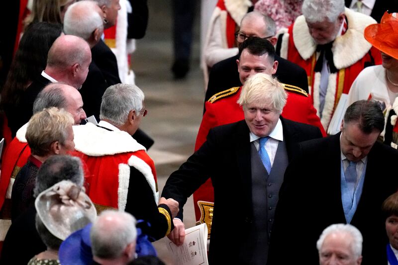 Mr Johnson attends the coronation ceremony of Britain's King Charles III at Westminster Abbey in May. Getty Images