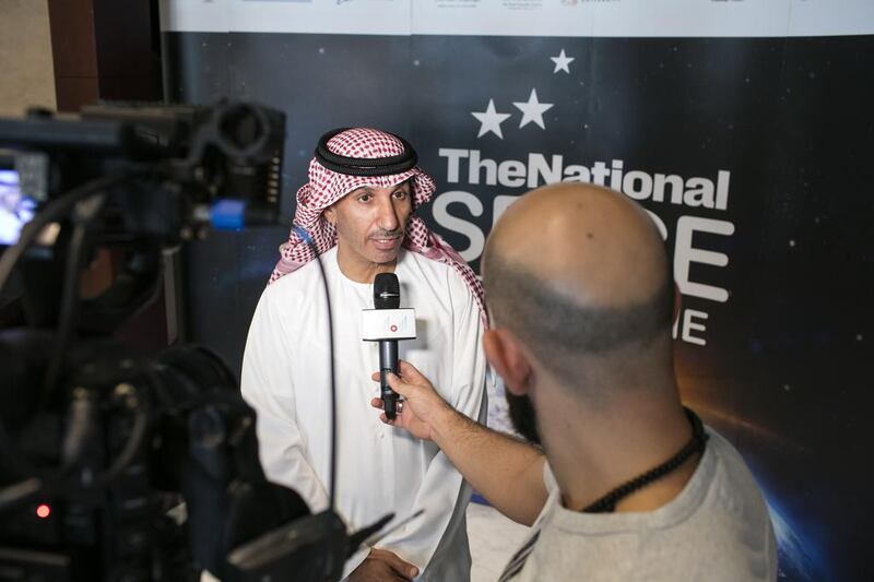 Dr Mohammed Al Ahbabi, Director General of the UAE Space Agency at the launch of The National Space Programme in Abu Dhabi. Silvia Razgova for The National