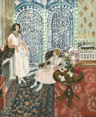Henri Matisse, The Moorish Screen, 1921
<br/>Oil on canvas, 91 x 74 cm 
<br/>Philadelphia Museum of Art. Bequest of Lisa Norris Elkins, 1950  
<br/>Photo Ã‚Â© Philadelphia Museum of Art/Art Resource, NY 
<br/>