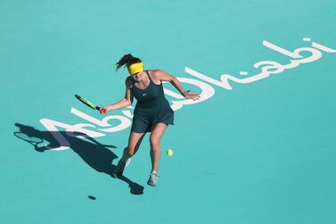 Elina Svitolina on her way to victory over Vera Zvonareva in Abu Dhabi. Getty Images
