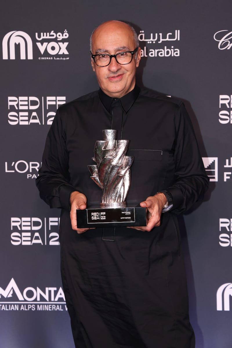 Antoine Khalife, director of Arab programs and film classics at the Red Sea International Film Festival, picked up the award for Best Director on behalf of Lotfy Nathan