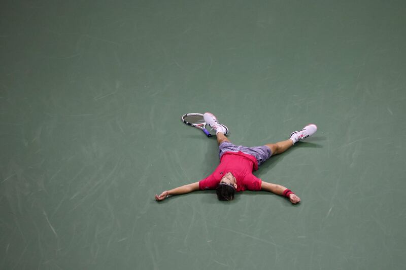 Dominic Thiem after winning the US Open final.