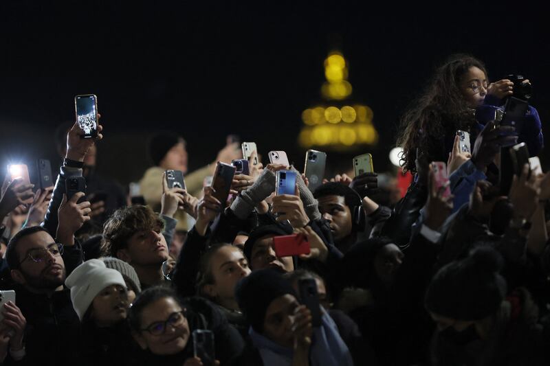 Supporters gather on the Place de la Concorde in Paris to greet the France football team. Reuters