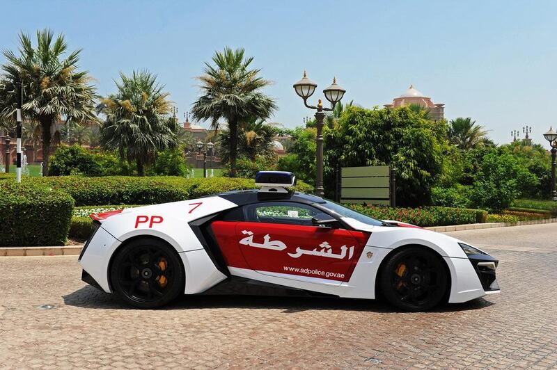 Abu Dhabi Police took delivery of the car on Monday. Courtesy Security Media 