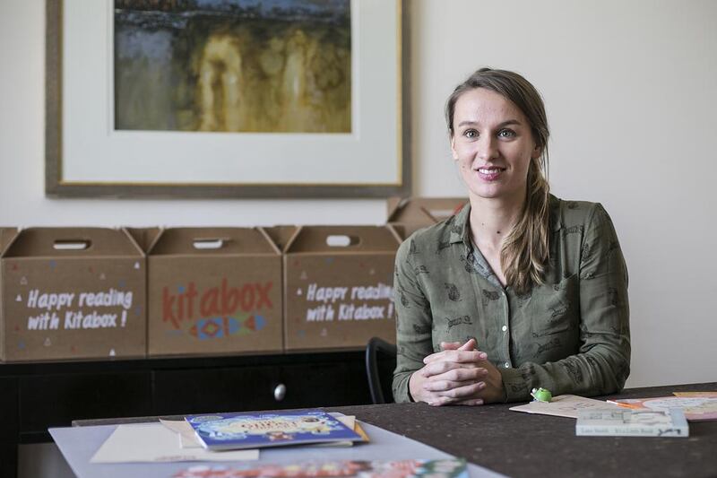 UAE-based French national Charlotte Perret has launched Kitabox, which offers subscriptions for Arabic and English books for kids. Mona Al Marzooqi / The National 