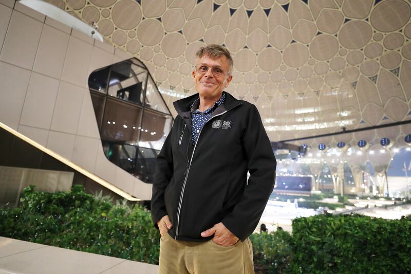 William Ainley, vice president, technical, for events and entertainment at Expo 2020 Dubai, says the night-time hours are precious for rehearsals. Pawan Singh / The National  