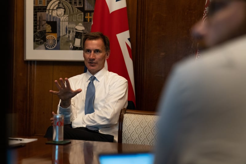 Mr Hunt will insist to MPs that his financial plan puts the UK on a 'balanced path to stability'

