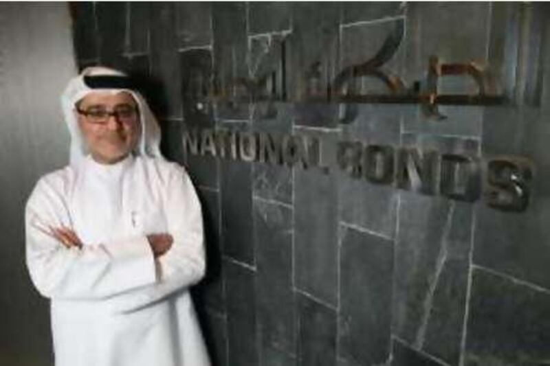 DUBAI, UNITED ARAB EMIRATES - JANUARY 27:  Mohammed Qasim Al-Ali, CEO, National Bonds, at his office in the Emaar Business Park in Dubai on January 27, 2009.  (Randi Sokoloff / The National)  For business story by Bradley Hope. *** Local Caption ***  RS010-0127-NationalBonds.jpg