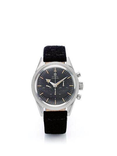 The original 'space watch', the Omega Speedmaster. Photo: Sotheby's