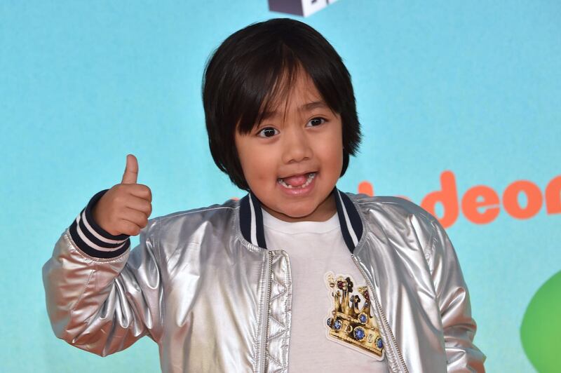 Favourite Social Star nominee Ryan Toysreview arrives. AFP