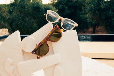 Acetate sunglasses from the new range. Photo: Brunello Cucinelli