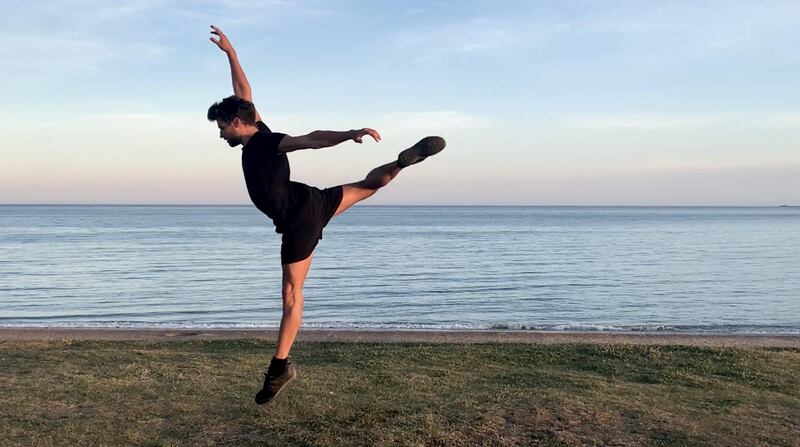 It's not just London, the dancers have been taking to the outside to perform in. Royal Ballet dancer Nicol Edmonds performs at Marazion Beach, in Cornwall, Britain. Reuters