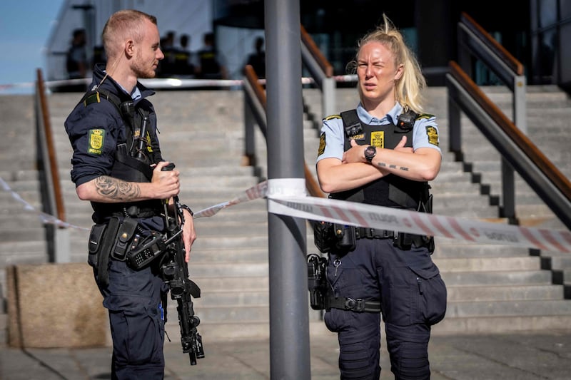 Danish police were told to check whether people entering the country had 'legitimate business' there amid fears of terrorist reprisals. AFP
