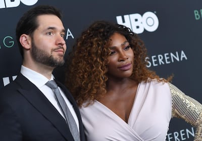 (FILES) In this file photo taken on April 25, 2018 Co-Founder of Reddit Alexis Ohanian and Serena Williams attend the HBO New York Premiere of 'Being Serena' at Time Warner Center in New York City.  Reddit co-founder Alexis Ohanian -- who may be better known as the husband of tennis star Serena Williams -- called June5, 2020, for his seat on the board of the  social news company to be given to a black candidate. / AFP / ANGELA WEISS
