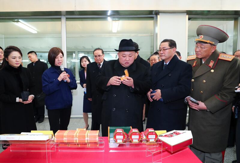 Kim Jong-un visits a facility for Chinese traditional medicine maker Tong Ren Tang in Beijing. AP Photo
