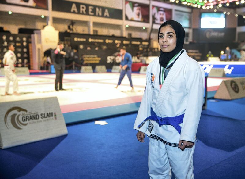 Abu Dhabi, U.A.E., Jiu Jitsu Grand Slam at the Mubadala Arena at Zayed Sports City.
Wadima Al Yafei.
Victor Besa / The National
Reporter:  Amith Passela
Sports