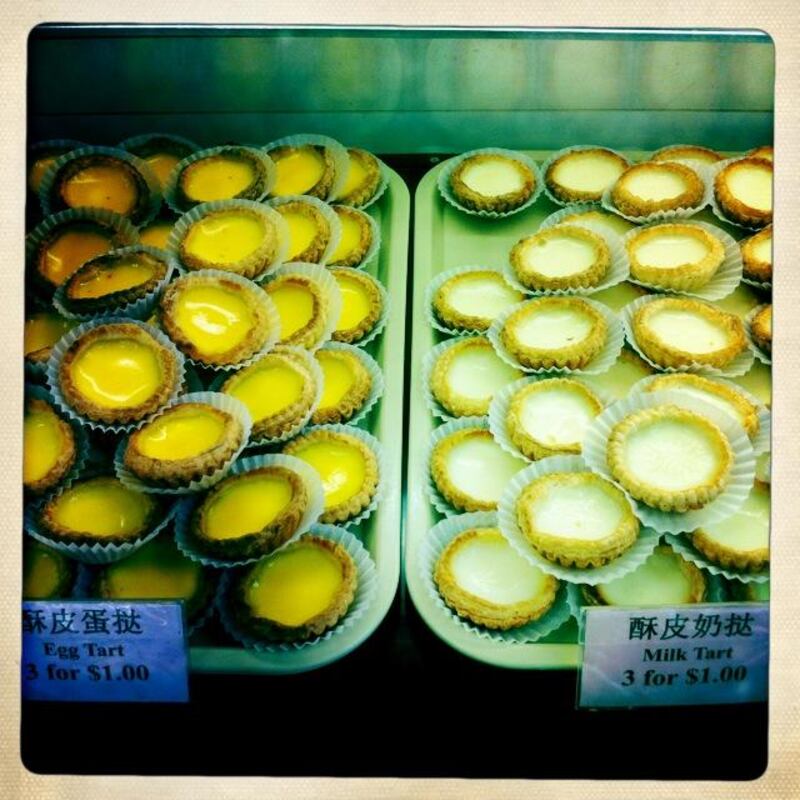 Silvia Razgova's iPhone food shoot: Egg tarts in Chinatown, Toronto. Silvia Razgova / The National 
