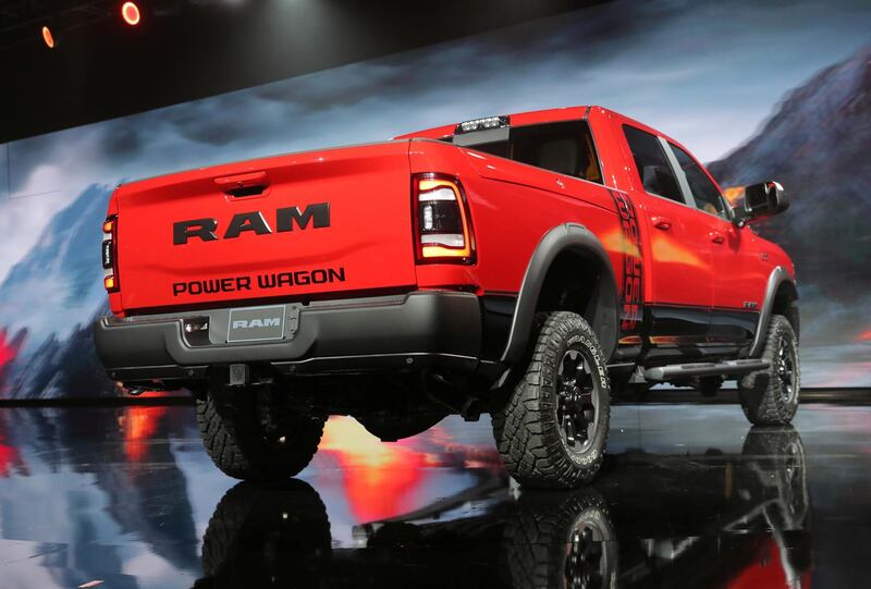 FILE PHOTO: Fiat Chrysler Automobiles (FCA) unveils the 2019 RAM Power Wagon pick up truck at the North American International Auto Show in Detroit, Michigan, U.S., January 14, 2019. REUTERS/Rebecca Cook/File Photo