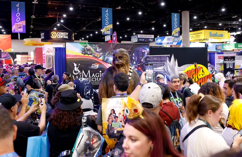 The force is strong with this visitor, who dressed as Chewbacca from Star Wars for the San Diego Comic-Con. AP