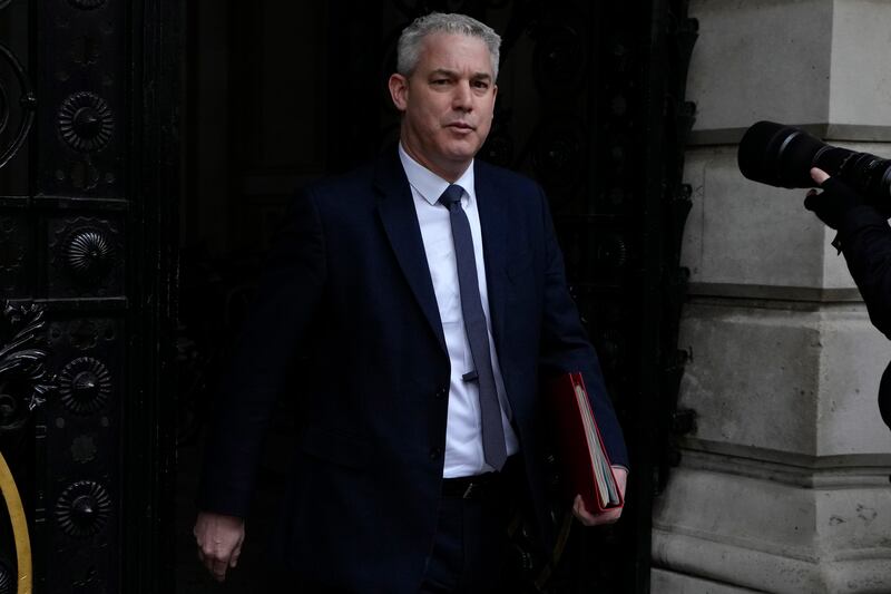 Steve Barclay, Secretary of State for Health and Social Care, arrives for a meeting at No 10 Downing Street in London. AP