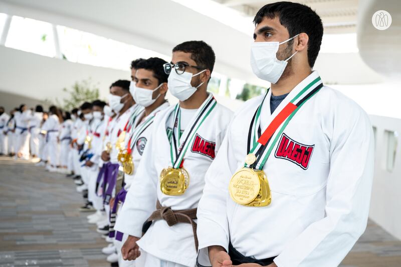 The UAE Jiu-Jitsu Federation and the national team members thanked Sheikh Khaled for his warm welcome