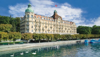 Mandarin Oriental Palace, Luzern is located on the shores of Lake Lucerne. Photo: Mandarin Oriental