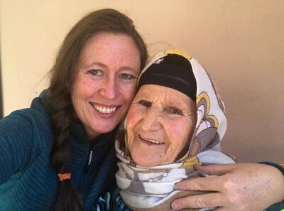 Alice Morrison with her landlord's 90-year-old grandmother. Courtesy Alice Morrison