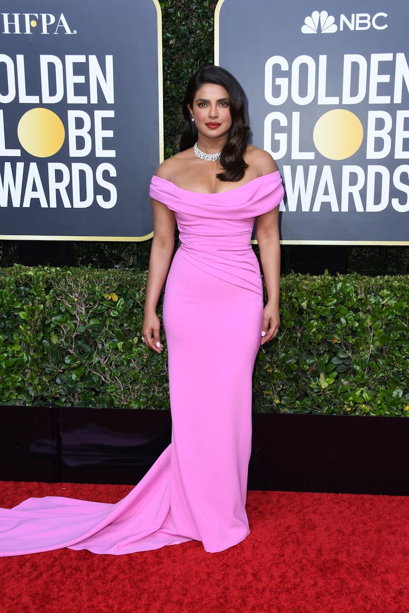 BEVERLY HILLS, CALIFORNIA - JANUARY 05: Priyanka Chopra Jonas attends the 77th Annual Golden Globe Awards at The Beverly Hilton Hotel on January 05, 2020 in Beverly Hills, California.   Jon Kopaloff/Getty Images/AFP
== FOR NEWSPAPERS, INTERNET, TELCOS & TELEVISION USE ONLY ==
