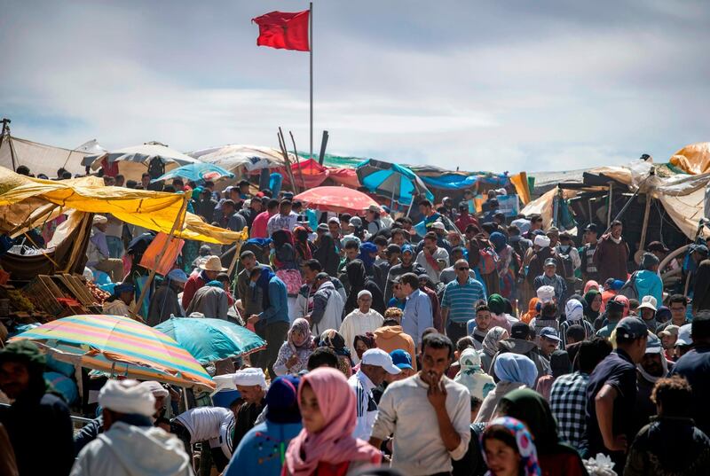 The Engagement Moussem festival attracts tens of thousands of tourists every year. Photo: Fadel Senna / AFP