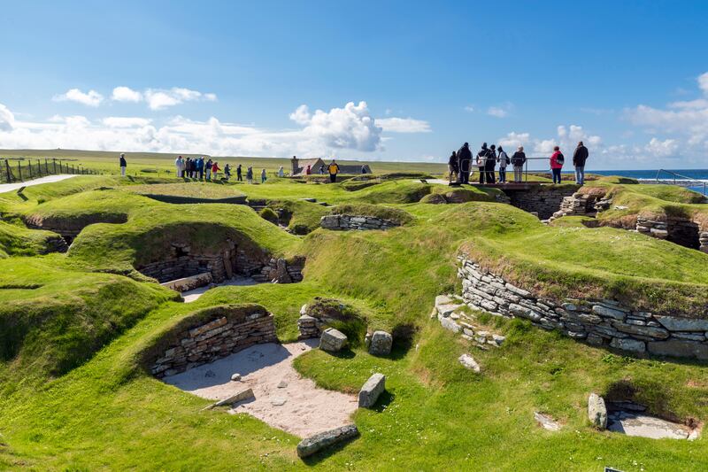 Unesco lists the Heart of Neolithic Orkney in Scotland, as a World Heritage Site, which includes the settlement at Skara Brae, pictured.