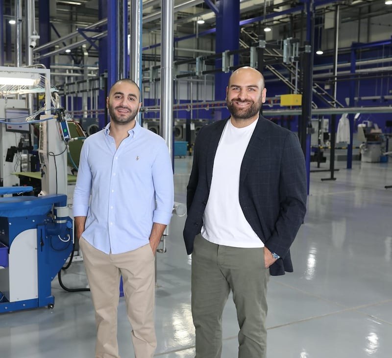 Washmen co-founders Rami Shaar (left) and Jad Halaoui. The pair have set the goal of being recognised as the 'best laundry in the world'. Courtesy of Washmen
