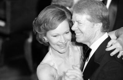 Jimmy and Rosalynn Carter in 1978 during their White House years. AP Photo