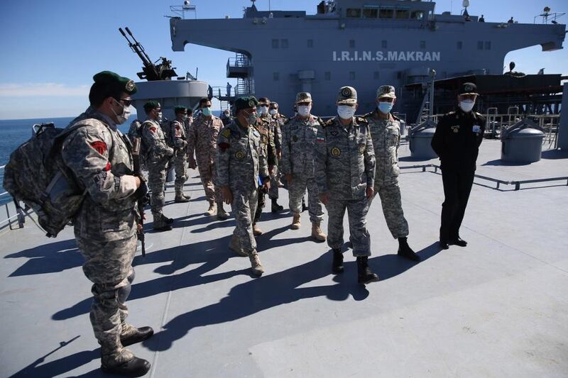 The two-day missile drill was being held in the Gulf of Oman's southeastern waters. EPA