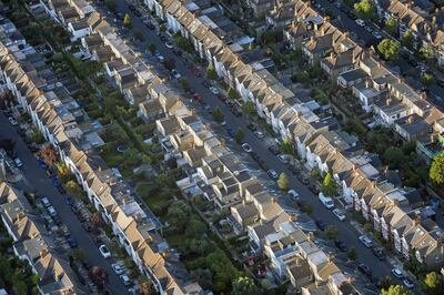 Rows of houses in south-west London. The average house price in the UK is now £287,880. PA