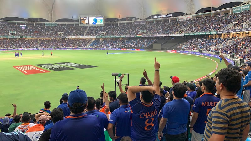 The view from the stands during India vs Pakistan at the Asia Cup 2022. Pawan Singh / The National