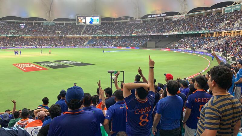 The view from the stands during India vs Pakistan at the Asia Cup 2022. Pawan Singh / The National